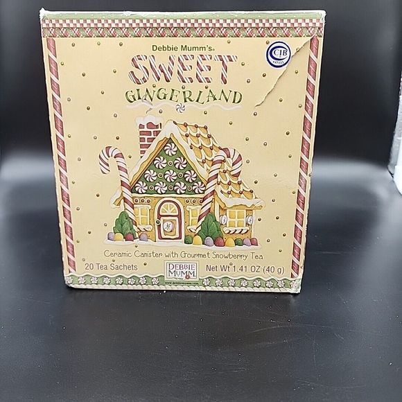 Vintage Sakura Debbie Mumm Sweet Gingerland Gingerbread House Ceramic Canister - Picture 10 of 14